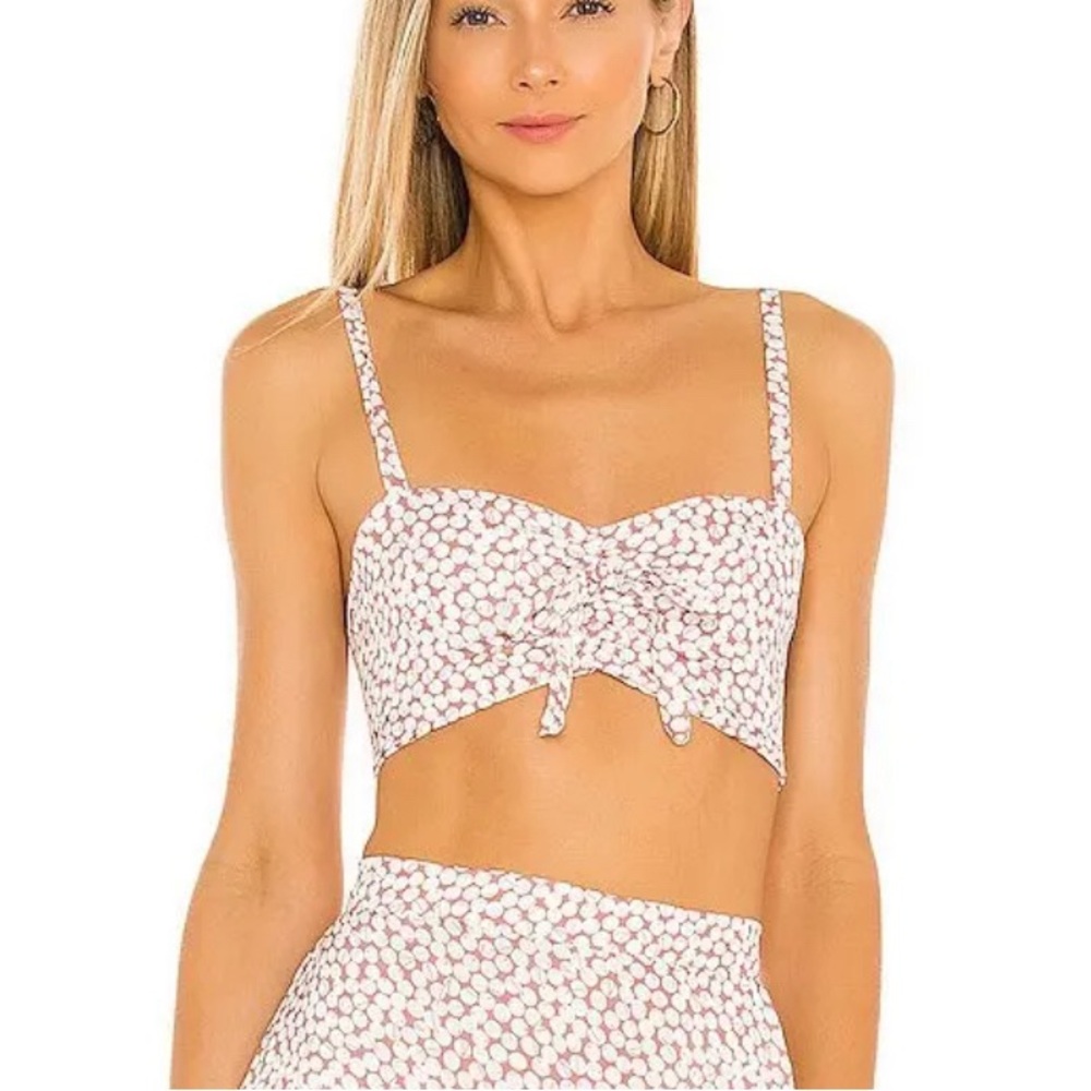Katie top in blush cherry